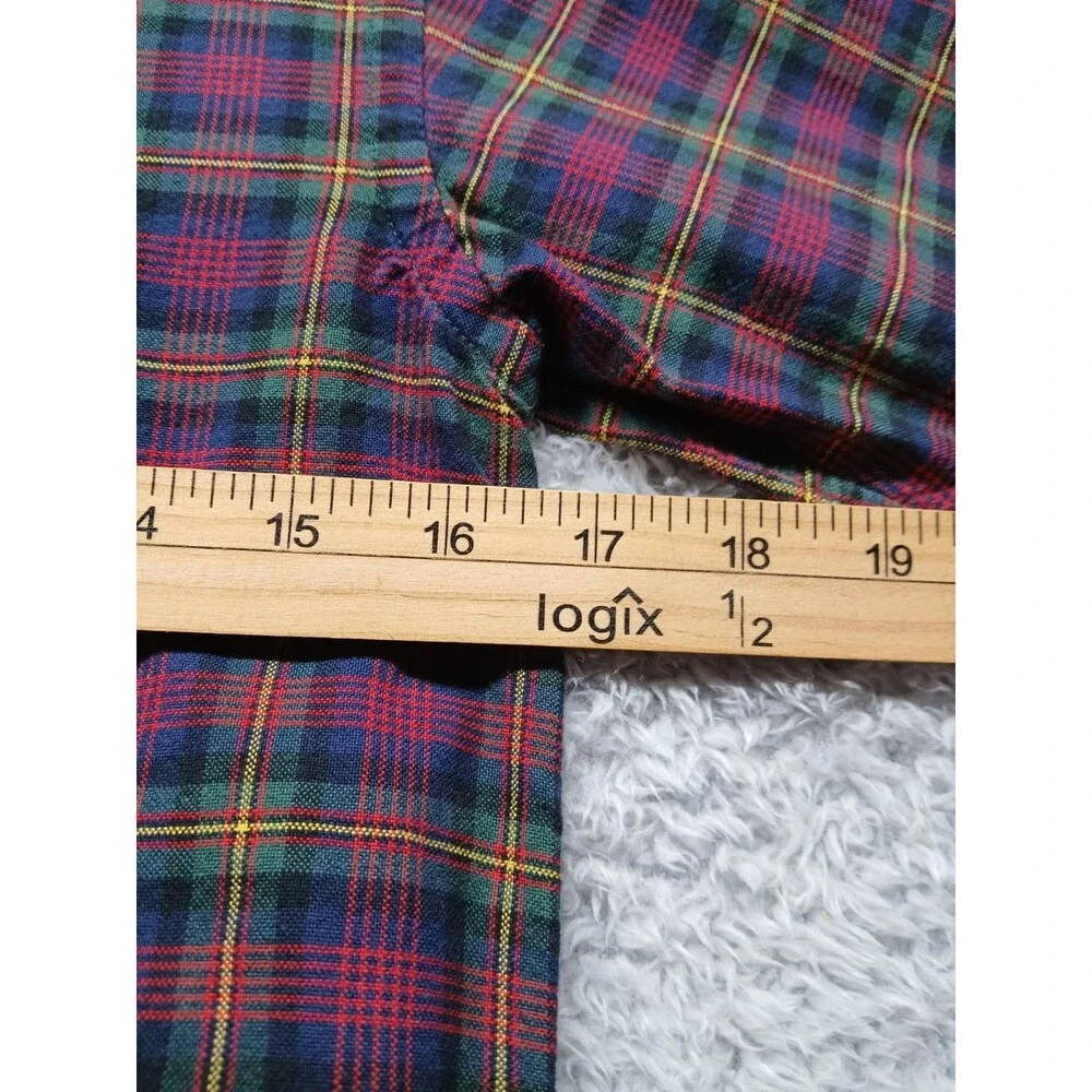 Ralph Lauren Boys Red Plaid Button Up Shirt Size 10-12 Classic Holiday Preppy